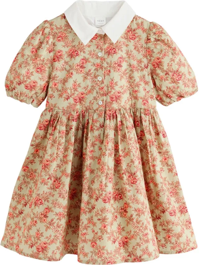 Next Meisjes - Overhemdjurk - Groen Green Floral