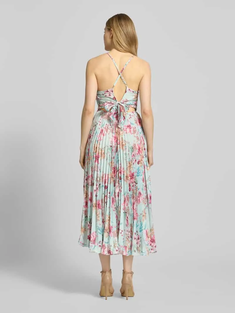 ADLYSH Regular fit midijurk in plissélook lichtblauw, foto 3