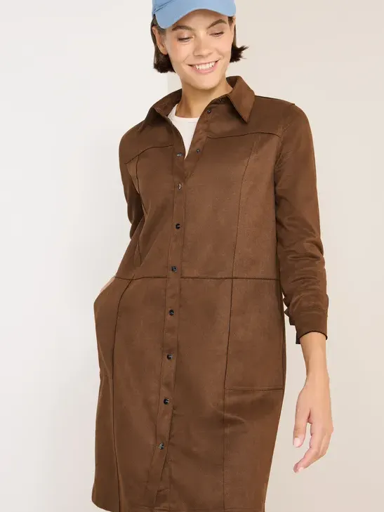 cecil Velours jurk bruin, foto 2