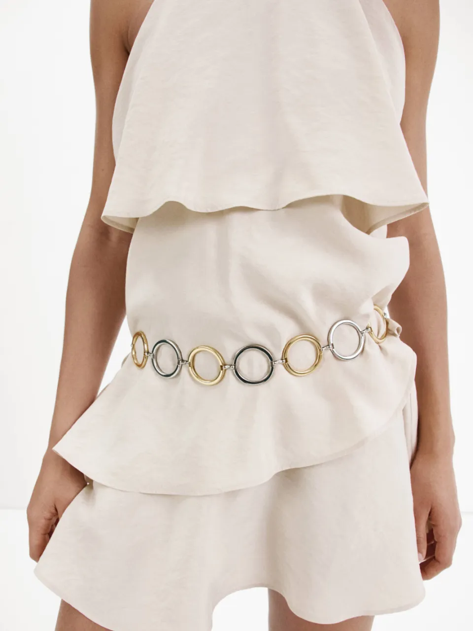 Mango mini halterjurk - beige, foto 6