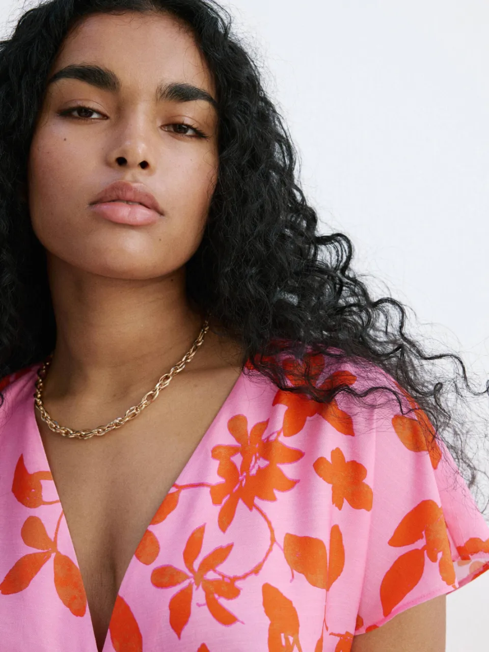 Mango viscose midi gebloemde jurk - roze, foto 7