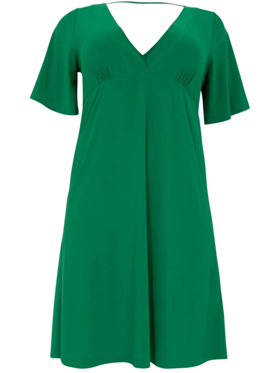 Yoek Jurk met V-hals | Groen, foto 2