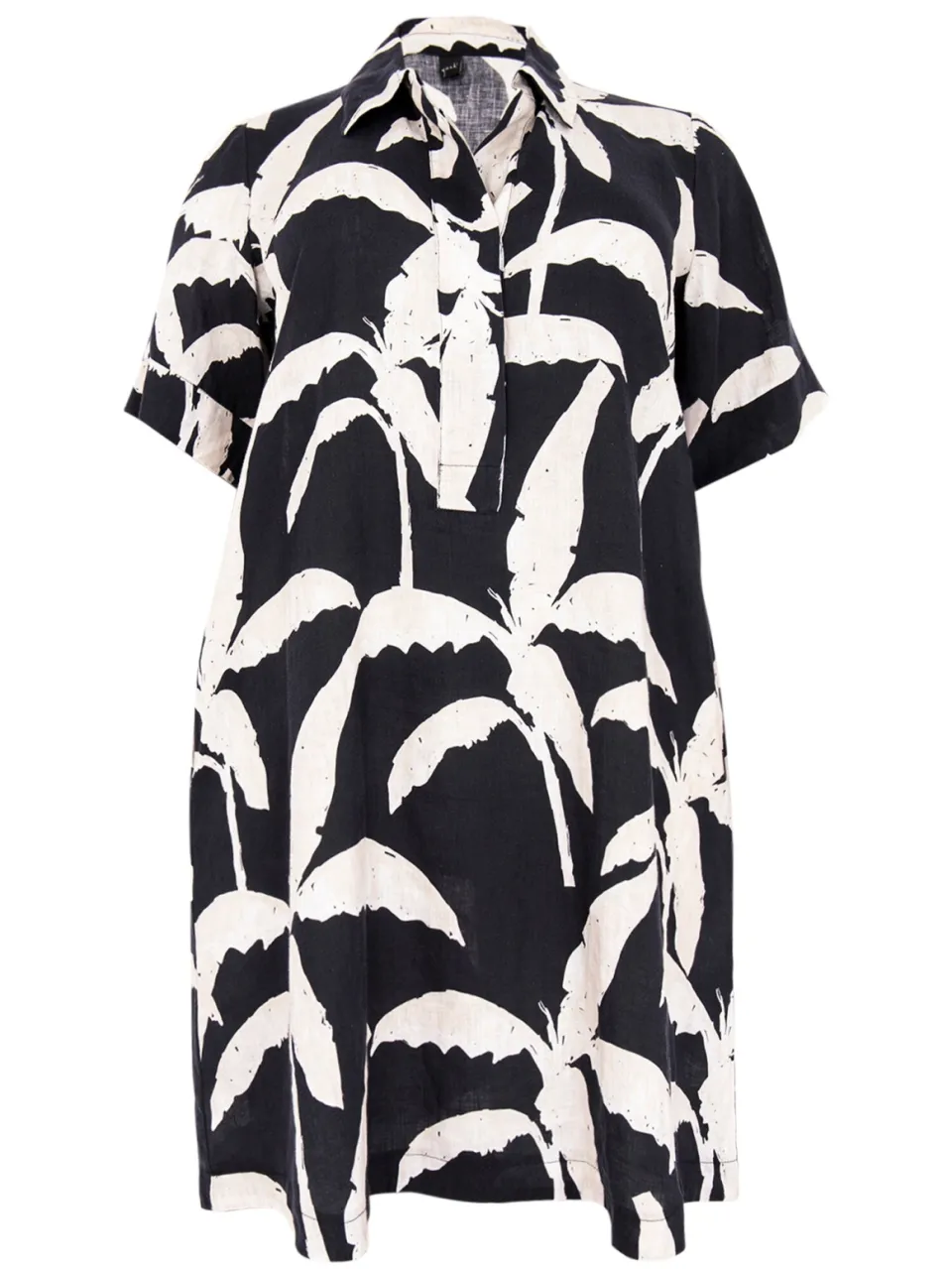 Yoek Jurk met kraag PALM TREE | Blauw, foto 2