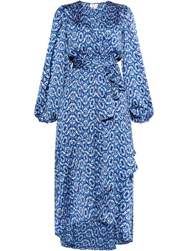IZIA Maxi jurk Blauw Veelkleurig
