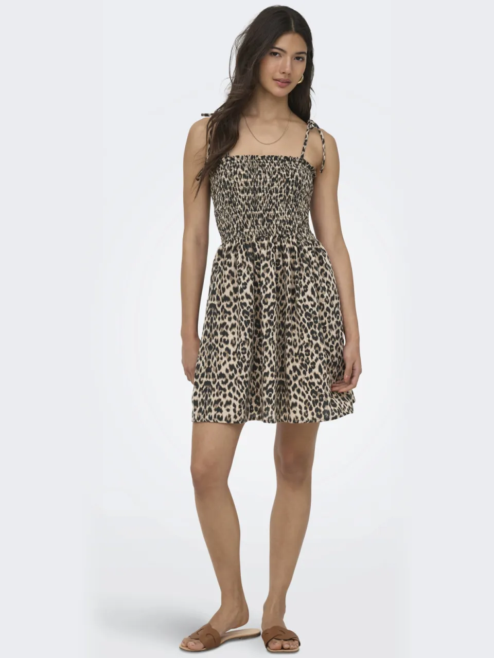 Only mini jurk met panterprint zwart, foto 4