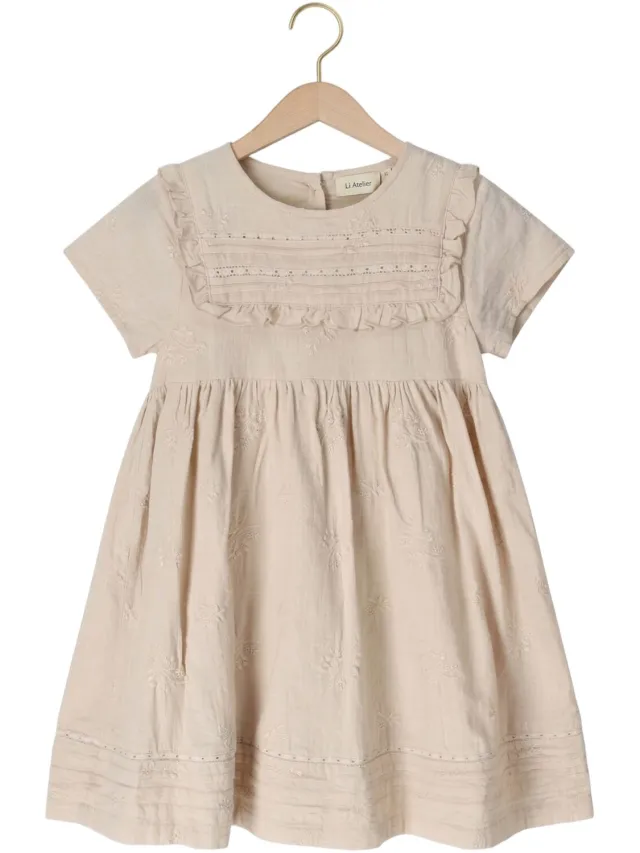 Lil' Atelier Meisjes Jurken Nmfferonia Ss Loose Dress Lil - Beige, foto 2
