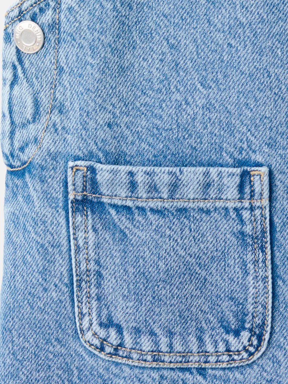 Mango Kids korte spijkerjurk lichtblauw light blue denim, foto 7