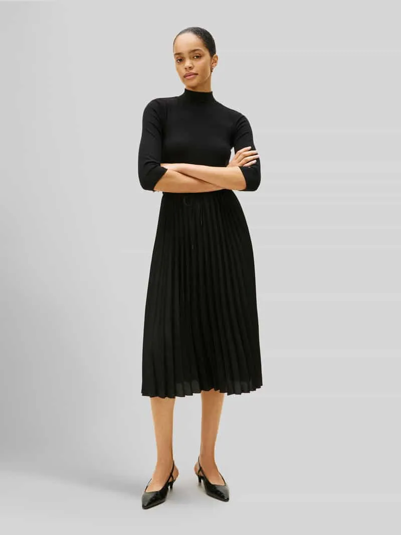 Tommy Hilfiger Slim fit vrijetijdsjurk van viscosemix BLACK
