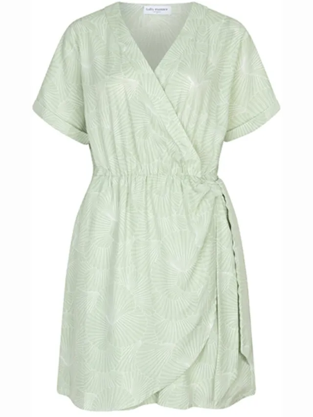Lofty Manner Jurk Dress Solira Rd21 446 Mint Off White Dames Maat