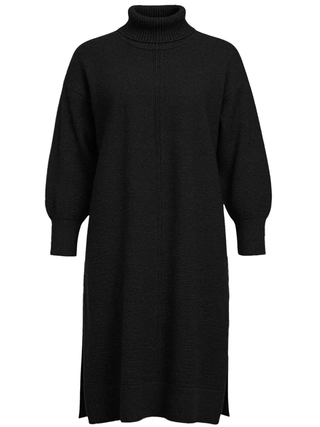 OBJECT COLLECTORS ITEM Object Maxi jurk Gebreid col Black1