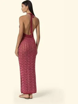 Lange Jurk F * * K roze, foto 2