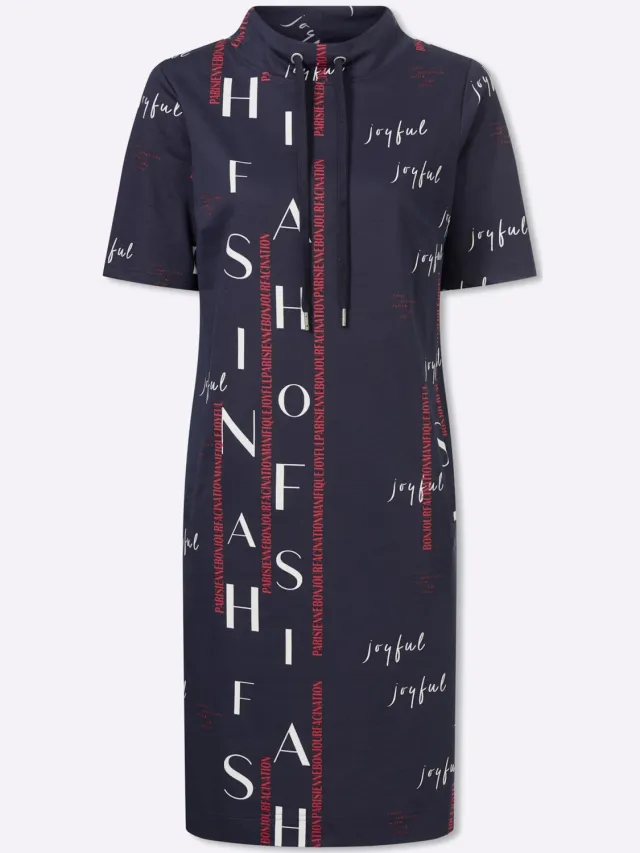Sweatjurk ecru/marine geprint, foto 2
