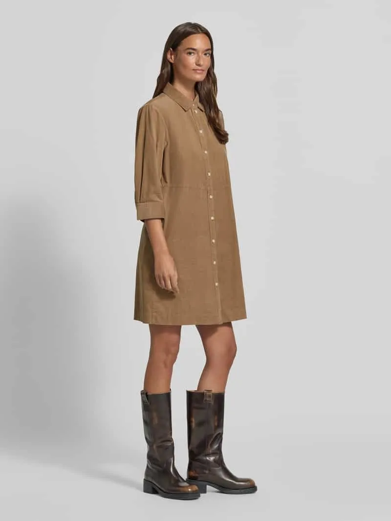 Opus Knie-lange jurk model 'Wicorda' taupe, foto 3