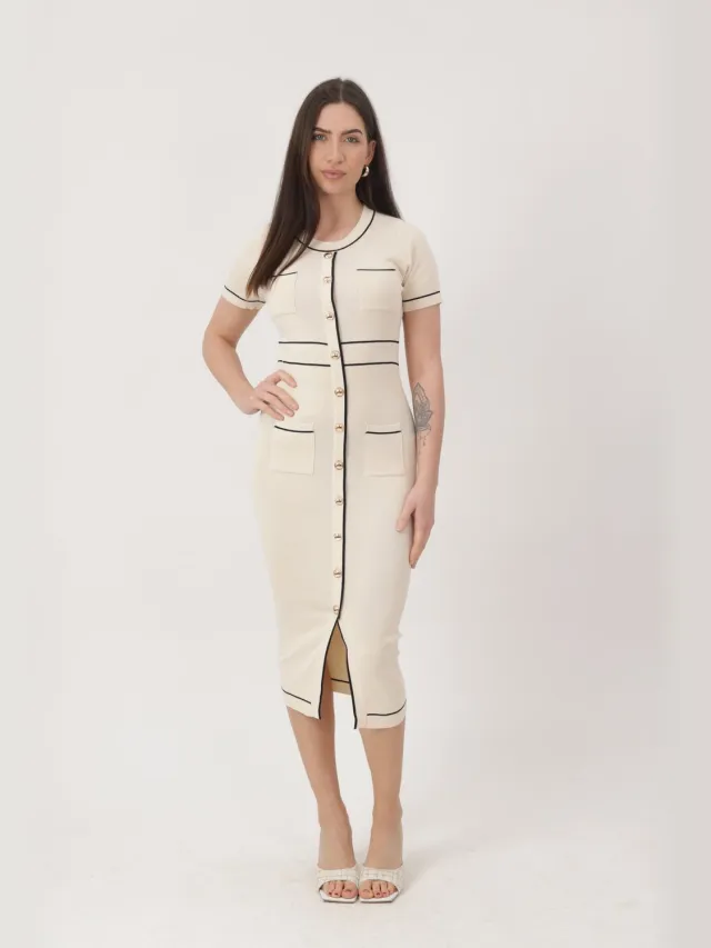 Elara Midikleid Beige