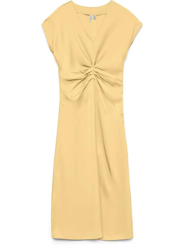 Vero Moda VMJOSALINA S/S 7/8 DRESS WVN BTQ SP - Dames - Maxi jurken Golden Haze