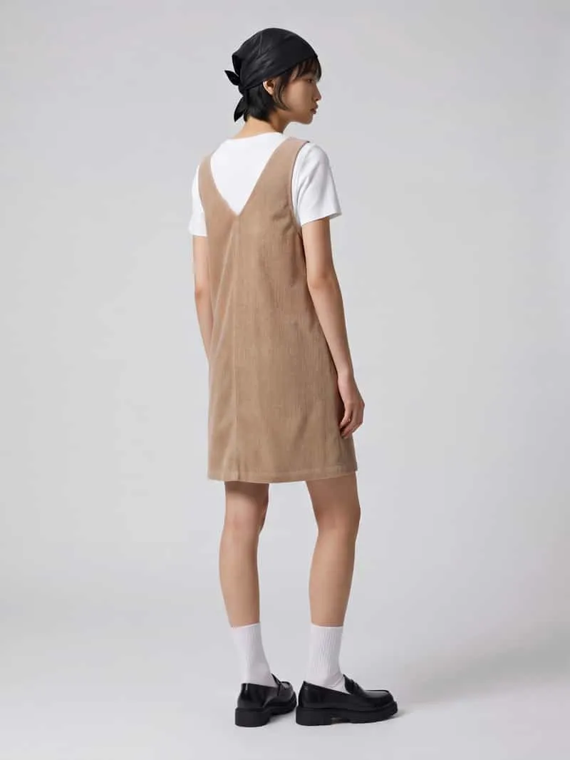 Marc O'Polo Mini-jurk van katoenmix beige, foto 3