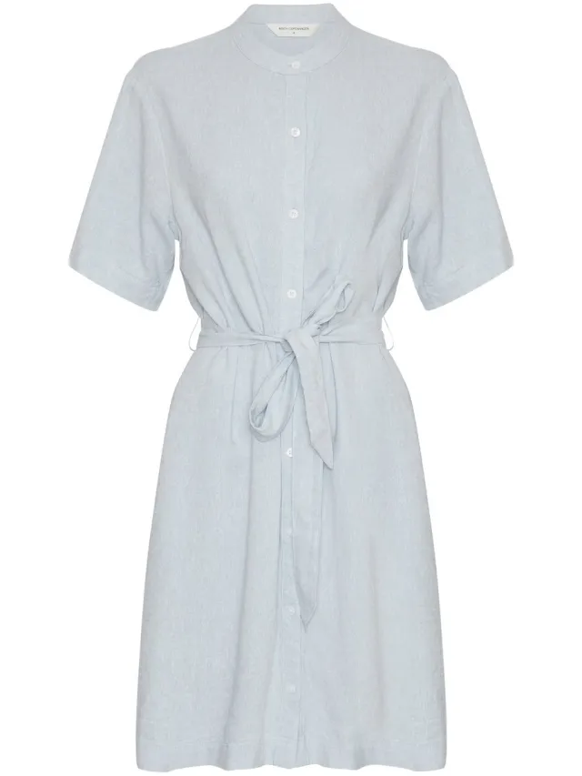 MSCH Moss Copenhagen - 18895 - MSCHPennie Ginia 2 4 Shirt Dress Blauw / Navy