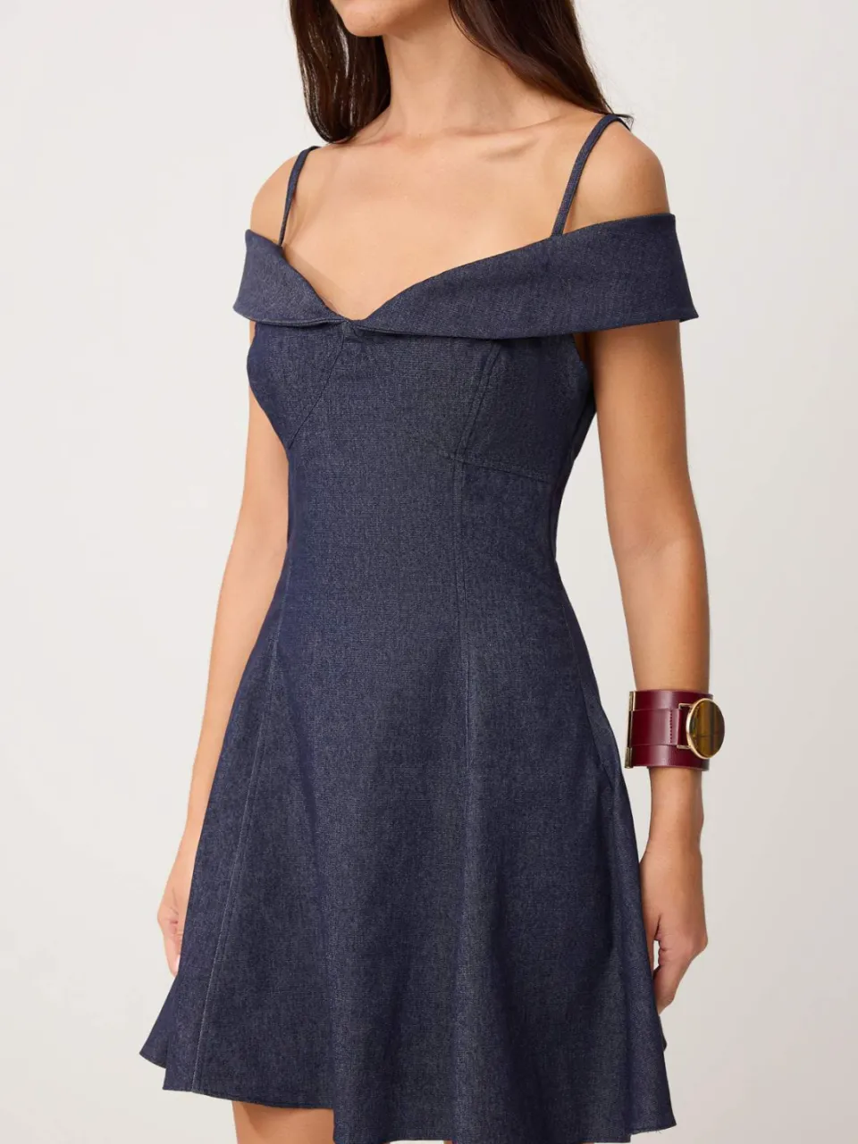 Trendyol TRENDYOLMİLLA Dames Donkerblauw Effen Kort / Mini Mouwloos A-lijn Jurken marineblauw/blauw, foto 2