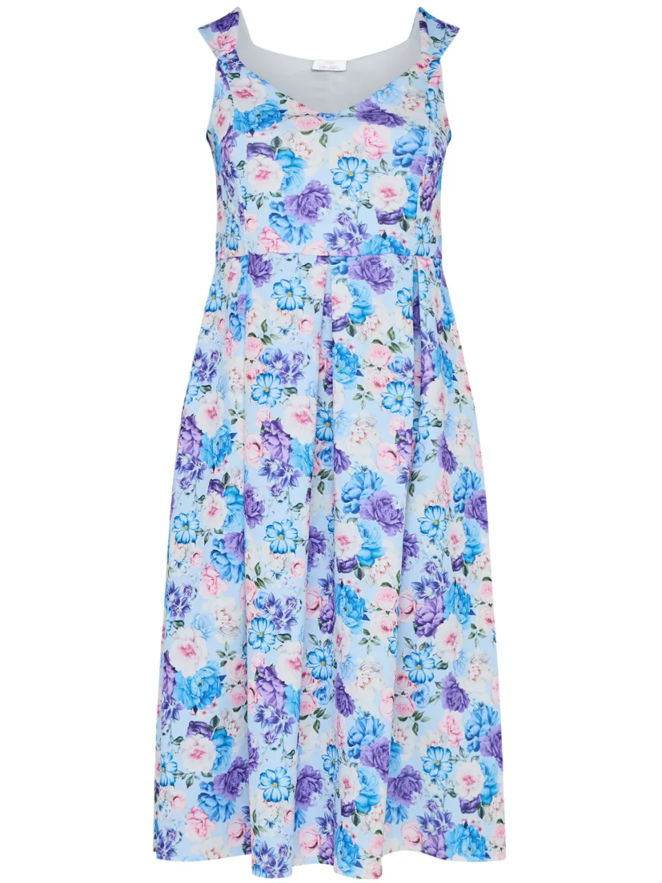 Yours London Blauwe En Paarse Skaterjurk Met Bloemenprint, foto 5