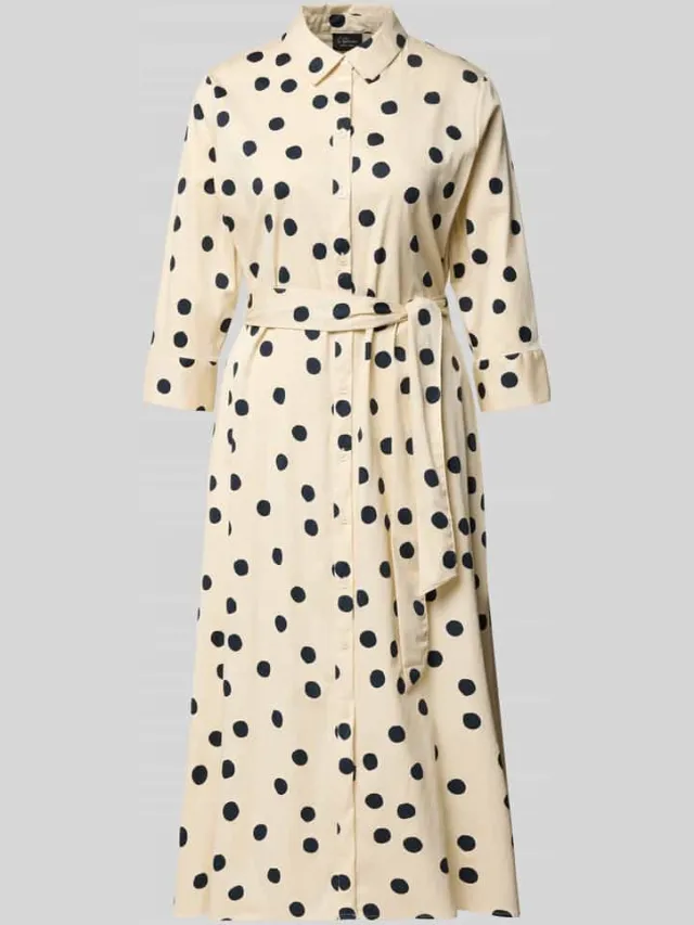 S.Oliver regular fit blousejurk van katoenmix Offwhite