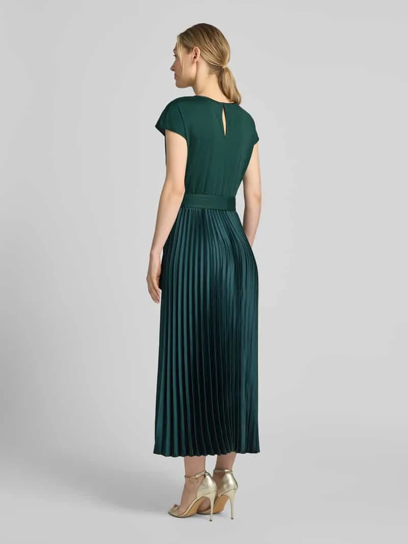 Max Mara regular fit vrijetijdsjurk met plooirok model 'GELA' donkergroen, foto 3
