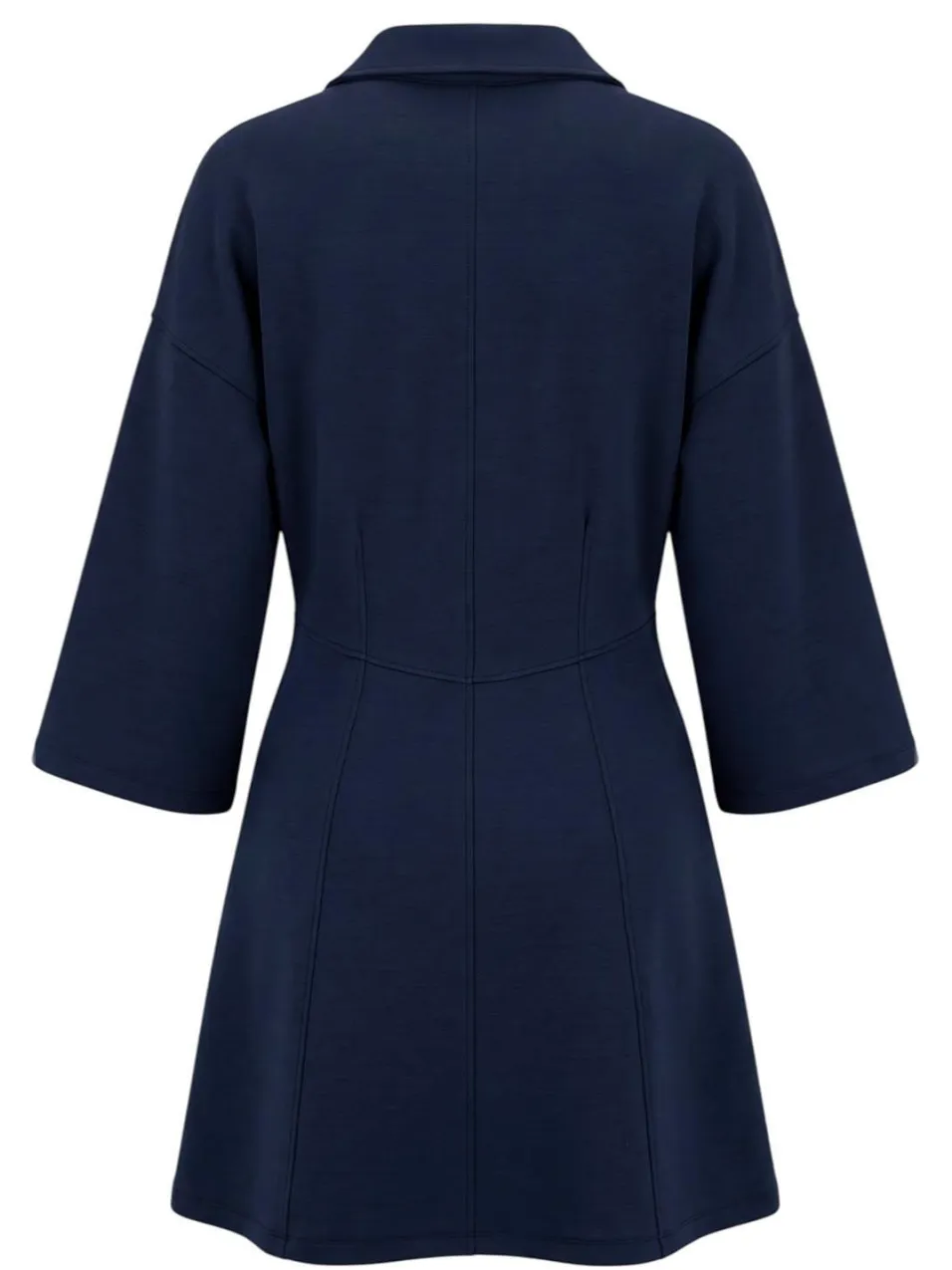 Trendyol TRENDYOLMİLLA Dames Donkerblauw Effen Midi Driekwart mouw A-lijn Jurken marineblauw/blauw, foto 2