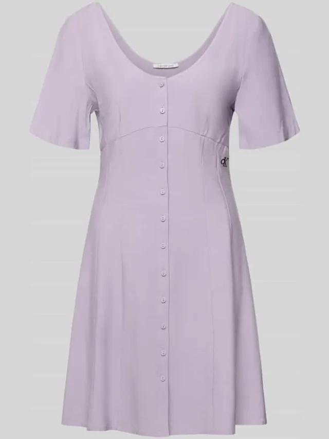Calvin Klein Mini-jurk met labelstitching lavendel, foto 2