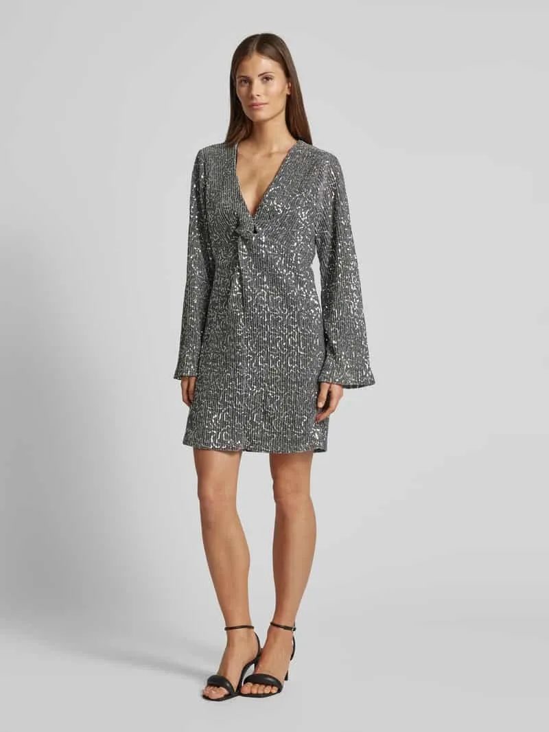 Vila Mini-jurk met pailletten, model 'SANADU' zilver, foto 4