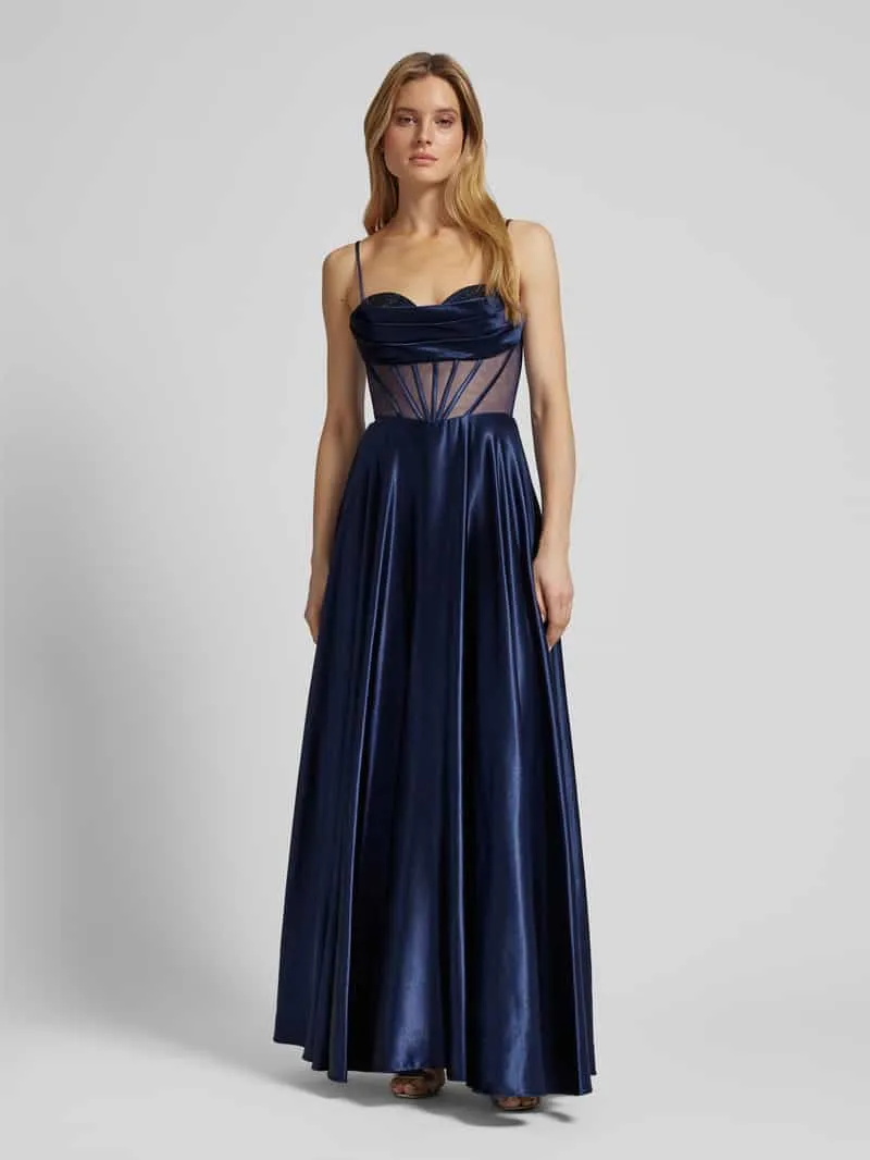 Hey Kyla Avondjurk met siersteentjes Donkerblauw