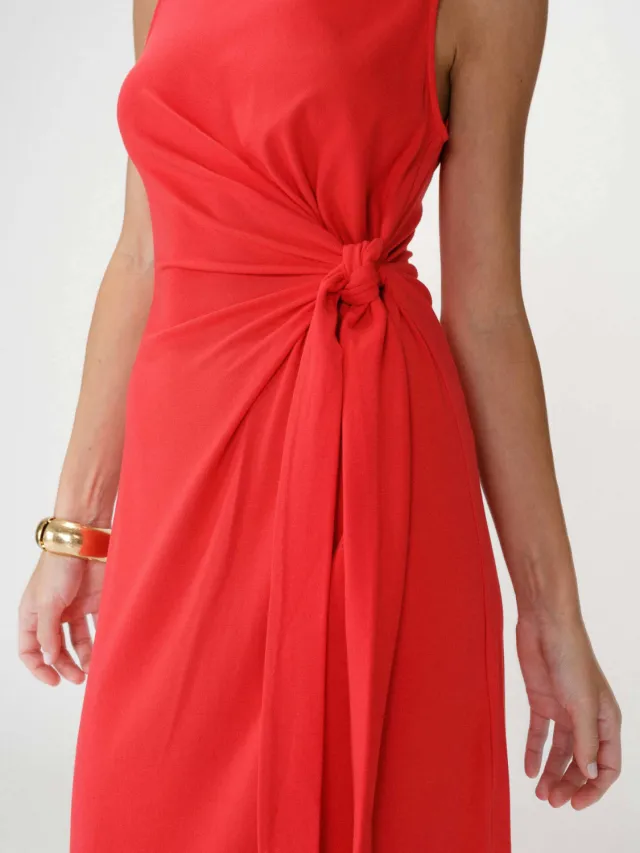 Grace & Mila midi jurk rood, foto 2