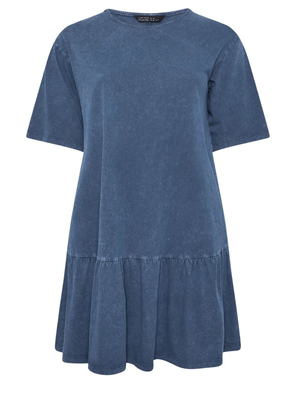 Limited Collection Blauwe Acid Wash Jurk, foto 4