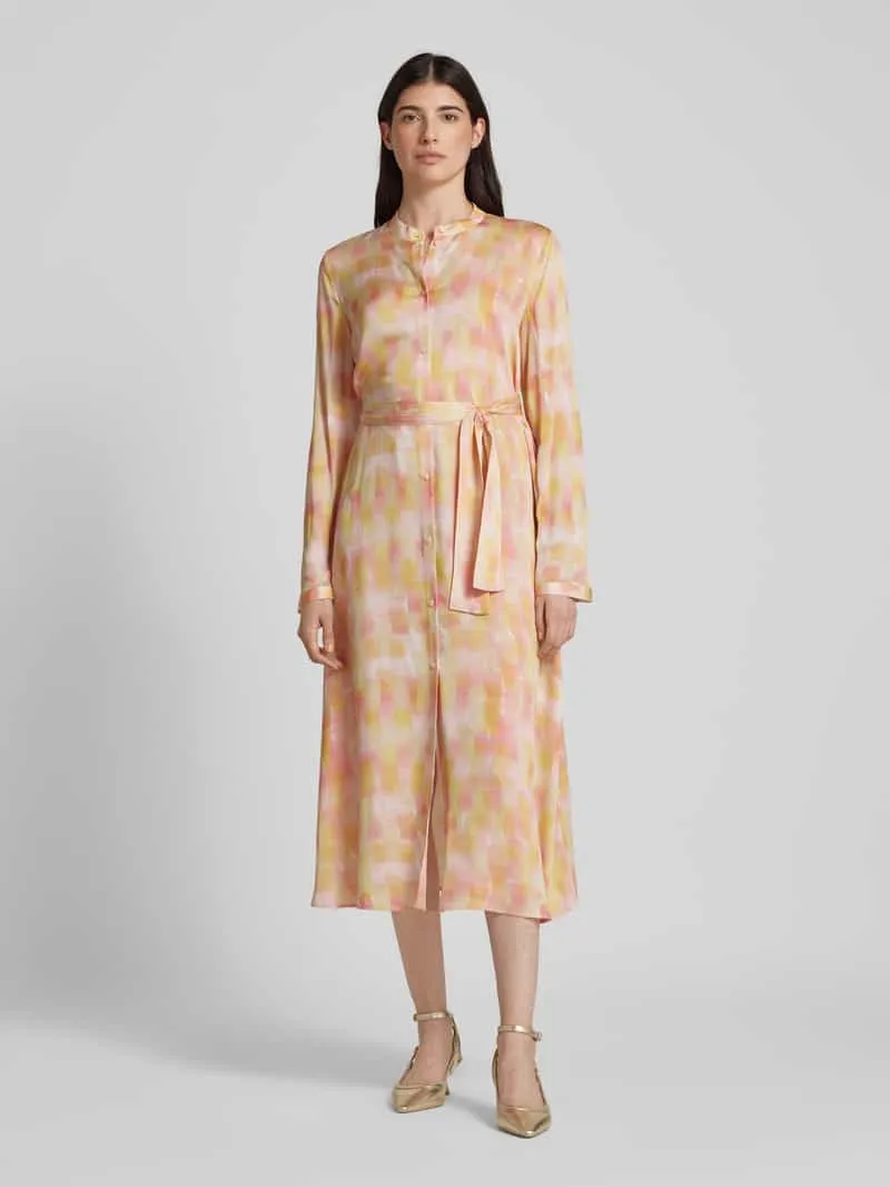 Armani Exchange Midi-jurk met strikceintuur Roze