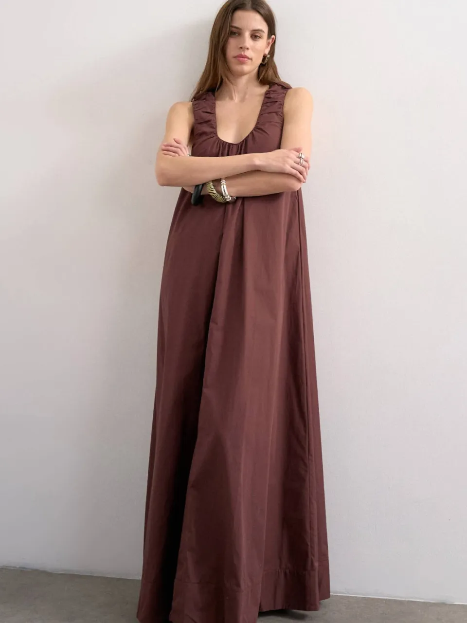 Topshop maxi jurk bruin