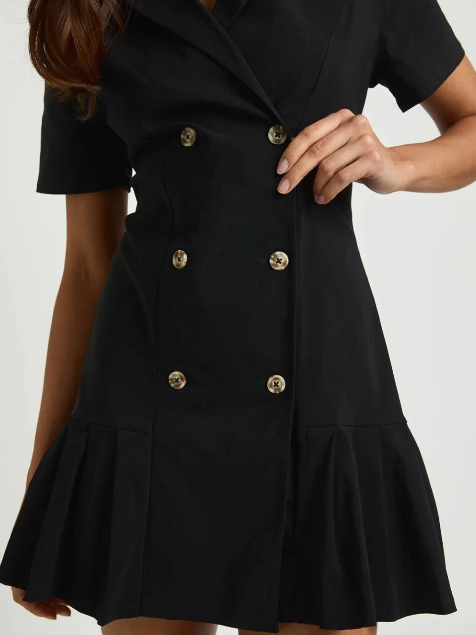 boohoo Dames Bengaline Tennis Rok Blazer Jurk zwart, foto 4