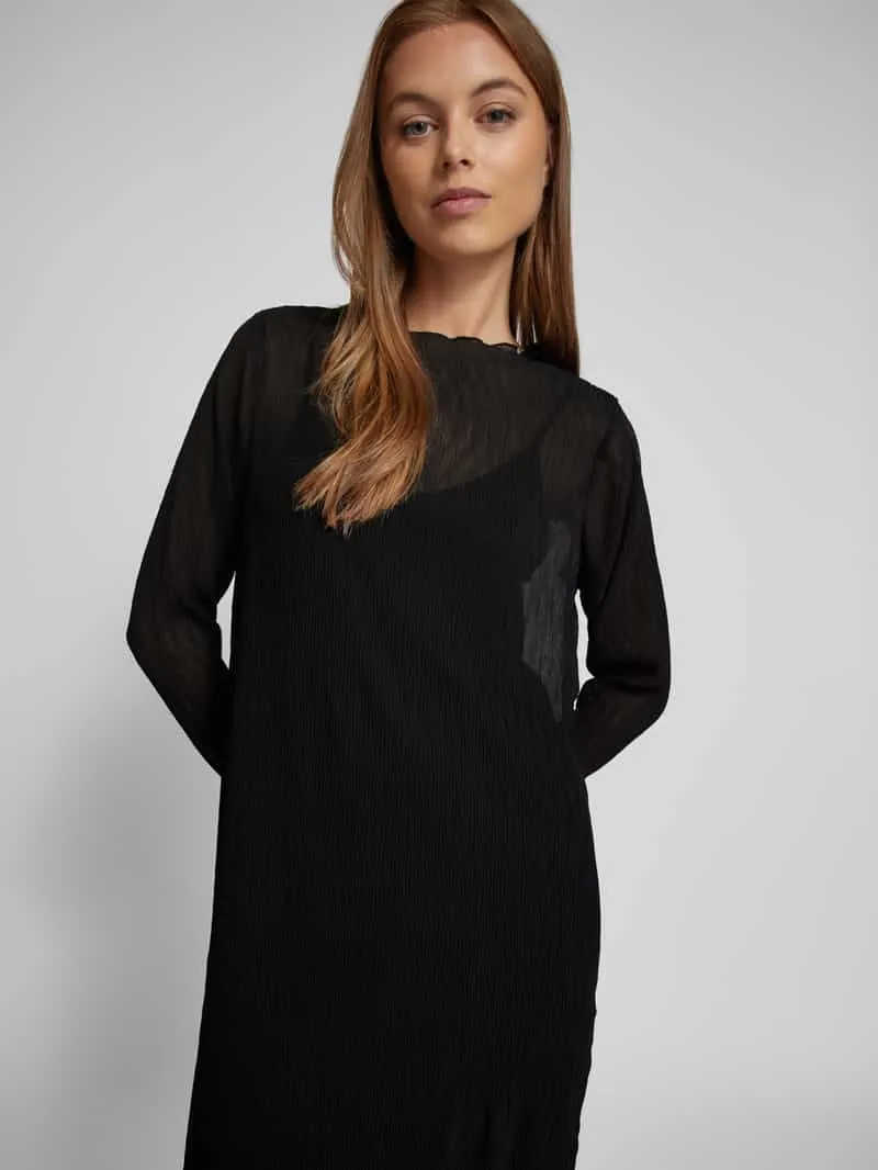 FREE/QUENT Mini-jurk met ronde hals, model 'EDELYN' zwart, foto 3