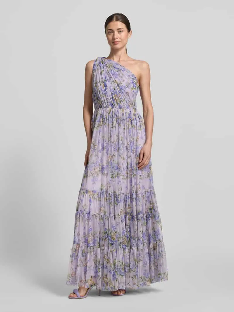 Lace & Beads regular fit avondjurk met ruches Lila
