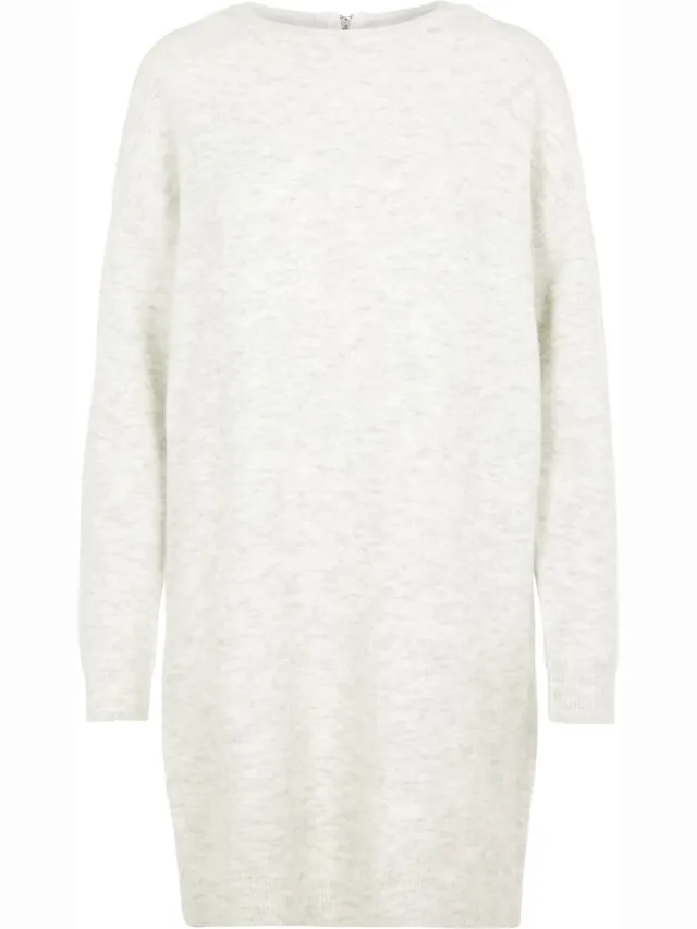 Vero Moda Gebreide jurk VMBLAKELY Lange jurk Light Grey Melange