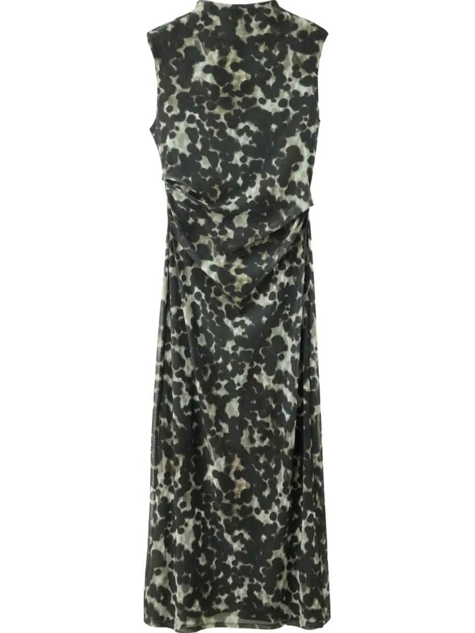 Mango midi jurk met print - grijsgroen, foto 2