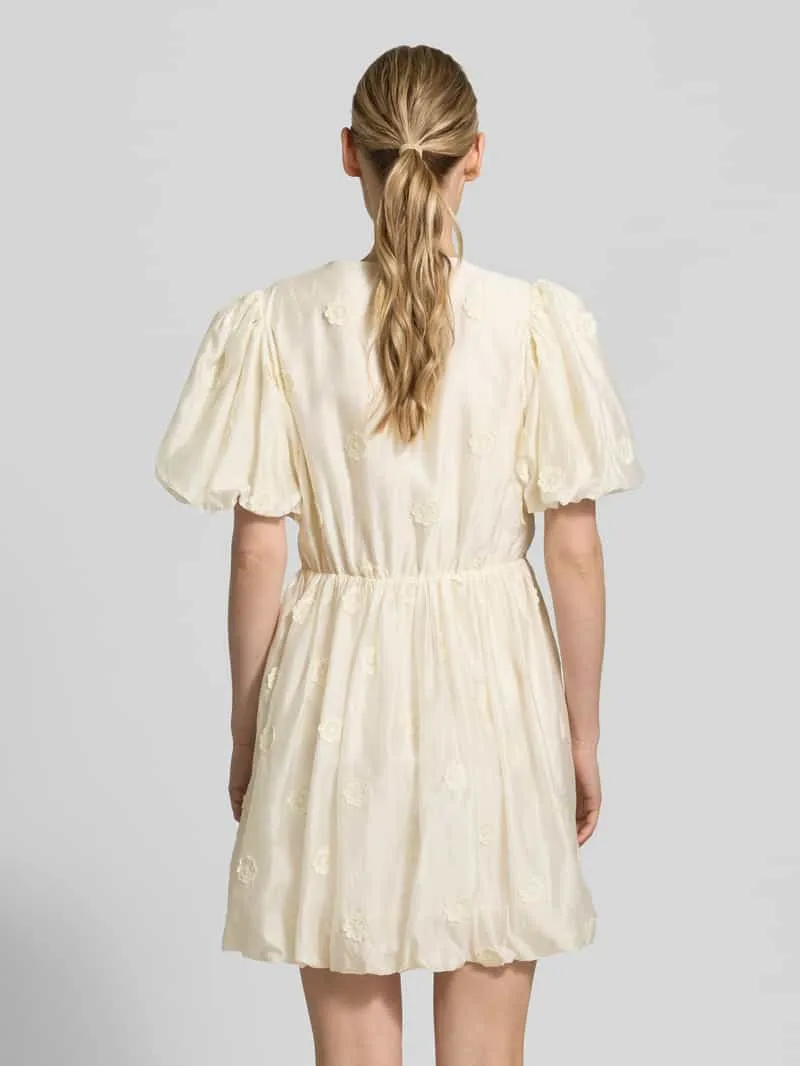 SUNCOO PARIS Minijurk met V-hals model 'CHAYA' offwhite, foto 3