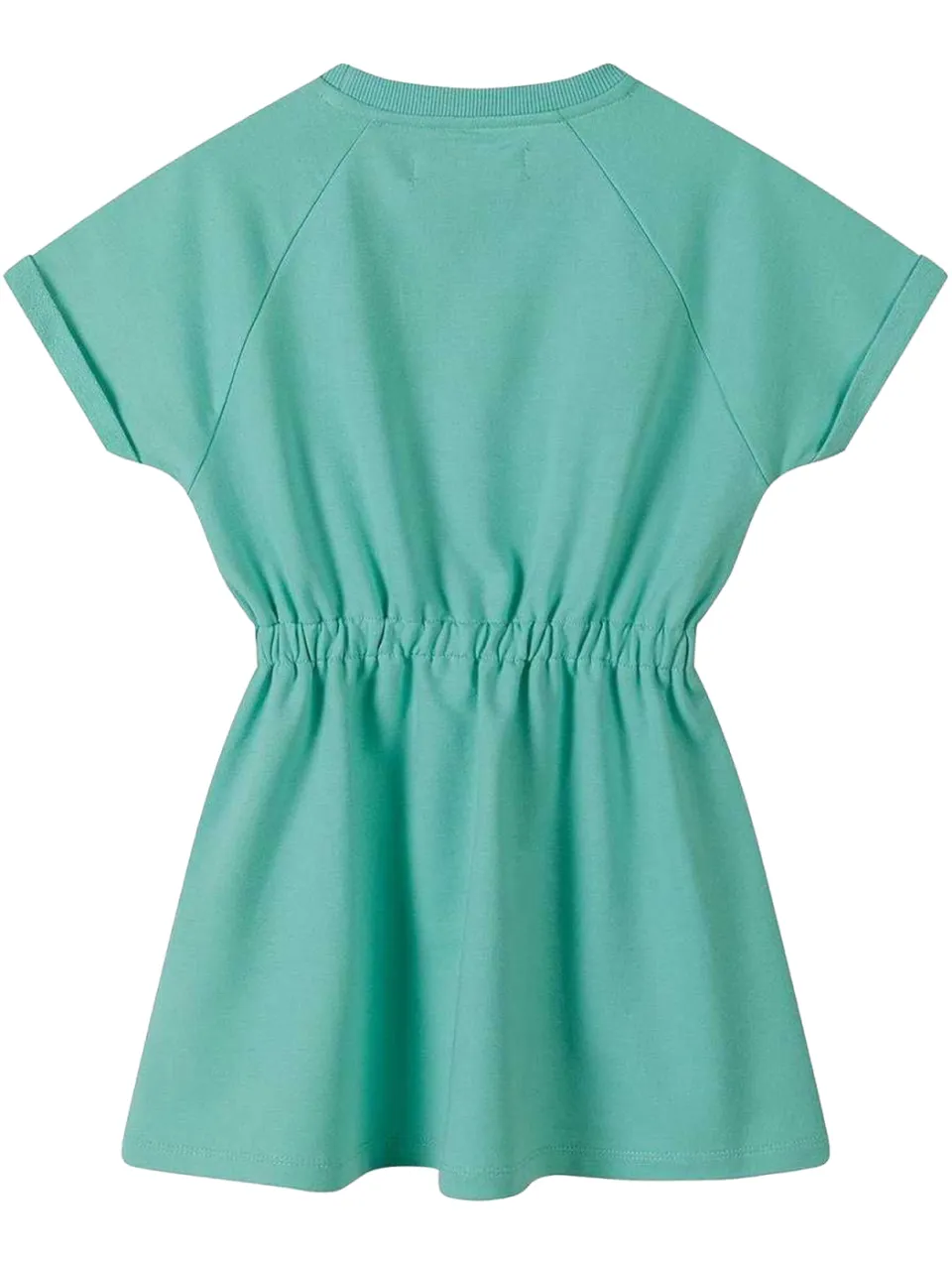 Minoti Meisjes Text Fleece Elastische Taille Oversized Jurk (Groen), foto 2