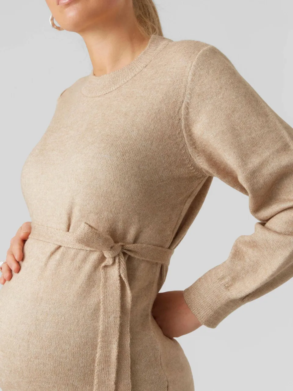 Mamalicious MLNEWANNE zwangerschapsjurk beige, foto 5
