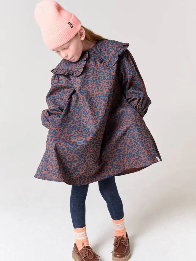 Tumble 'n Dry korte a-lijn jurk met panterprint donkerbruin, foto 2