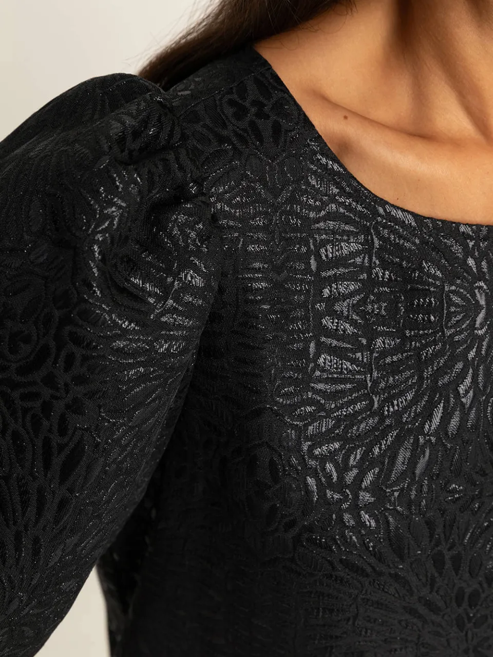 Expresso korte jurk met glitter zwart, foto 4