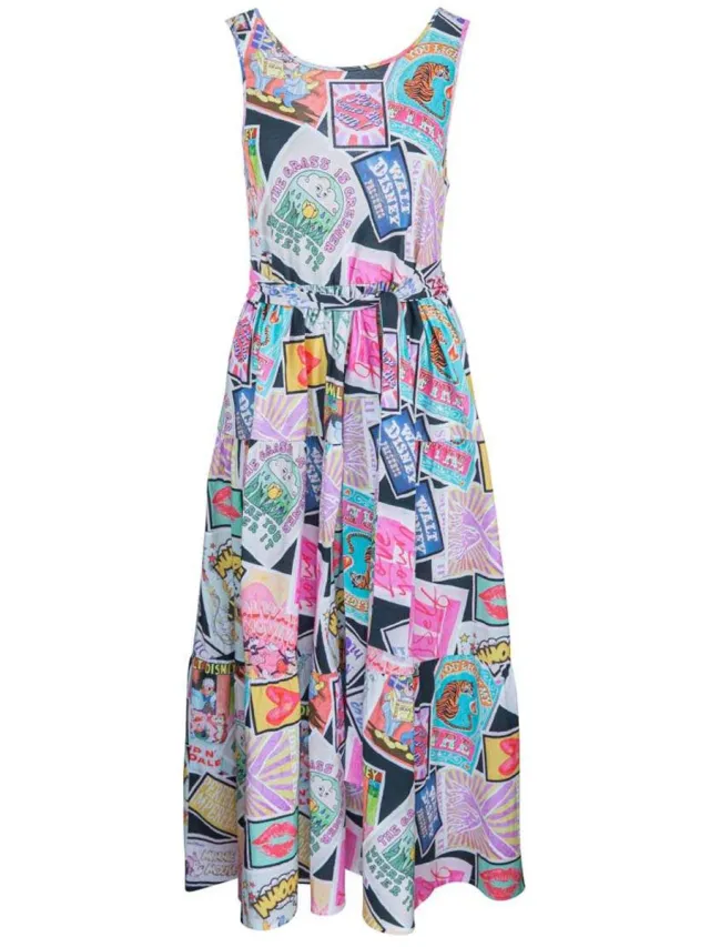 FrogBox Disney midi jurk Roze