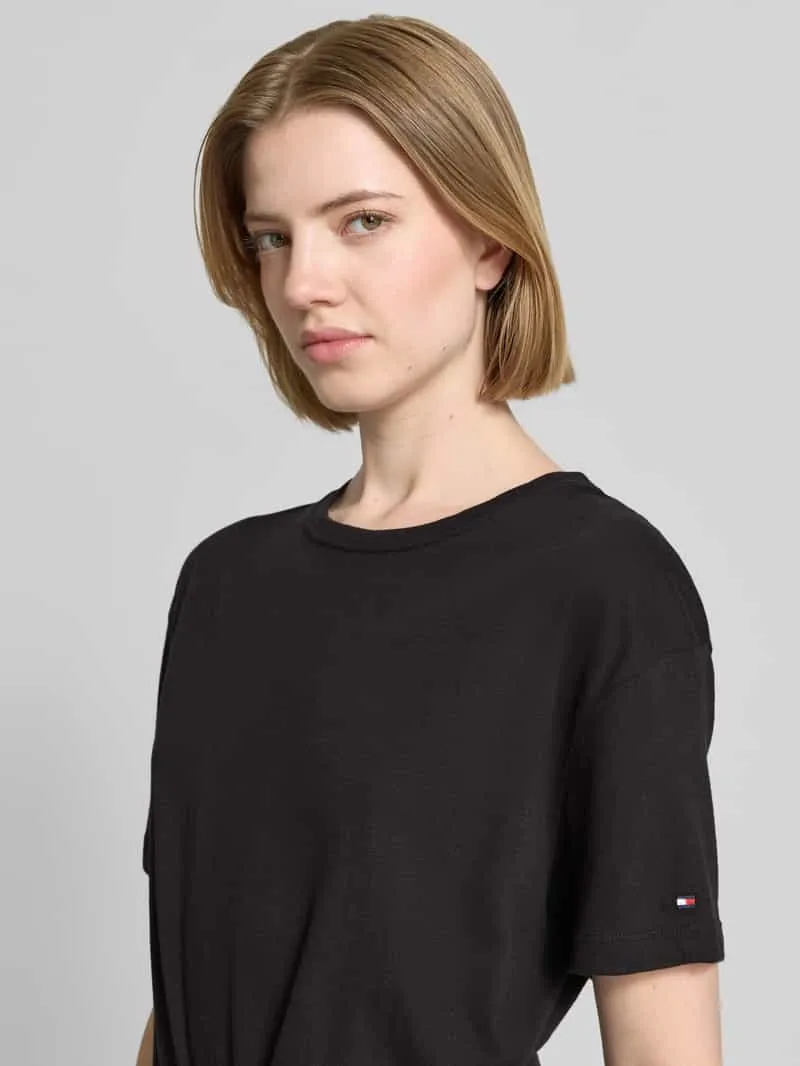 Tommy Hilfiger relaxed fit vrijetijdsjurk van puur katoen zwart, foto 4