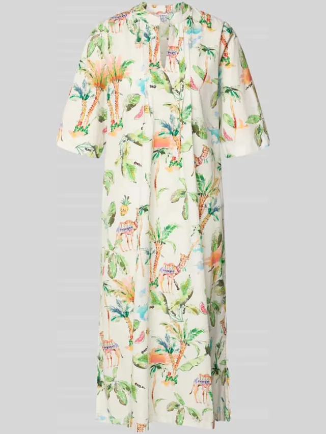 Emily Van den Bergh midi-jurk met tuniekkraag offwhite, foto 2