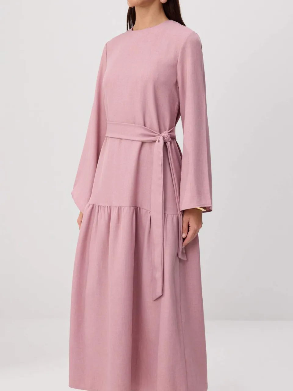 Trendyol Modest Dames Paars Effen Maxi Lang Casual A-lijn Modest Jurken, foto 2