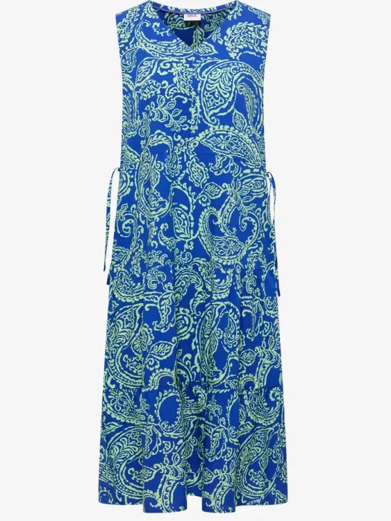cecil Midijurk met V-hals en print blauw, foto 4