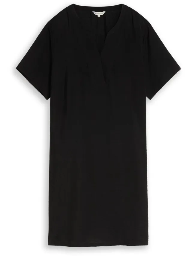 Tom Tailor Plus Size - Jurk met V-hals - deep black