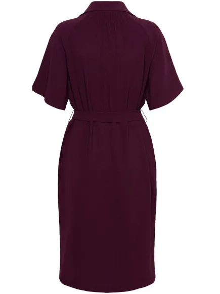 &Co Woman &co women jurk margo plum rood, foto 2